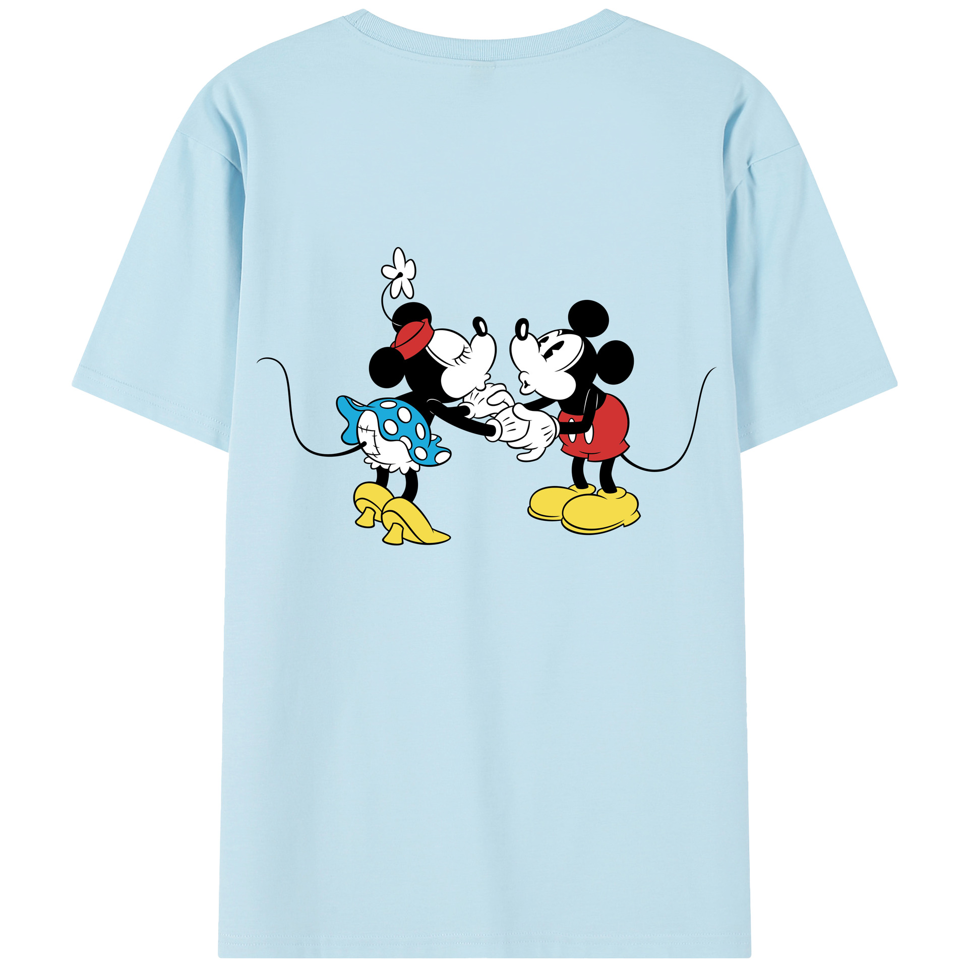 （画像用） ミッキーマウス Mickey Mouse 綿100％半袖Tシャツ（背面プリント）